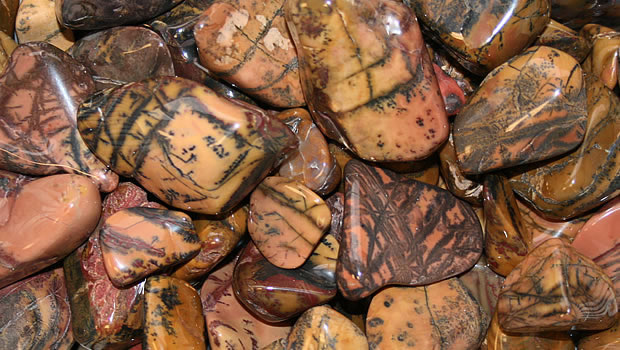 Polished Yellow Feather Jasper