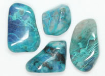 Chrysocolla in Quartz