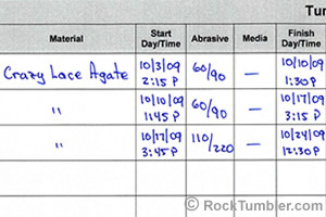 rock tumbler log