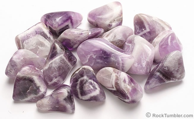 banded amethyst tumbled stones