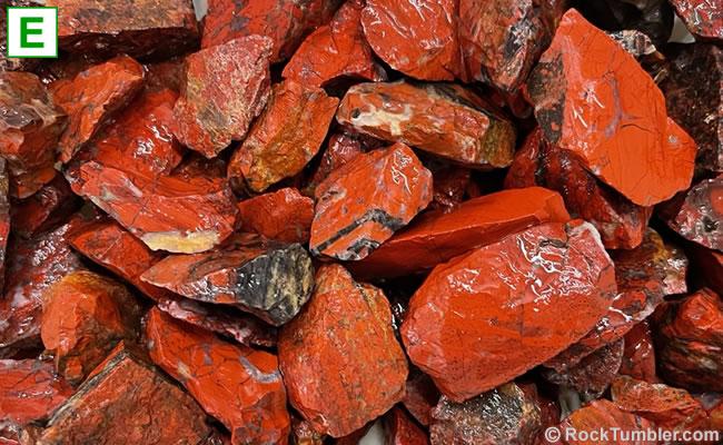 Brecciated Red Jasper: A great tumbling rough for the beginner.