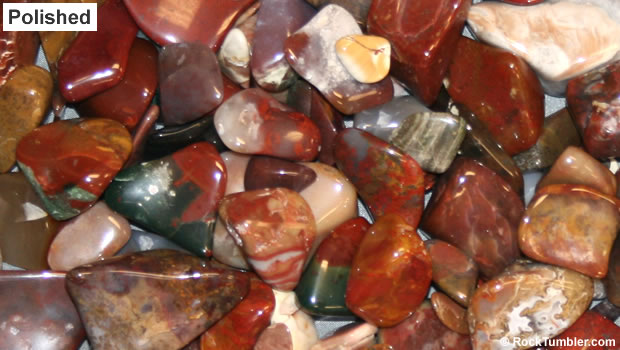 Tumble Mix Rough - Jasper, Evergreen (African Bloodstone)