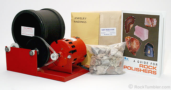 Rotary rock tumbler kit