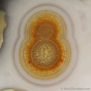 Orange eye agate close up