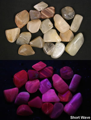 Fluorescent moonstone