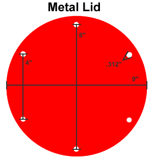 Model B barrel lid dimensions
