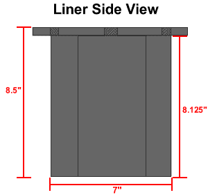 Model B Barrel Liner Dimensions