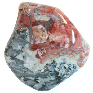 Red and gray brecciated Ohio flint