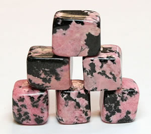 Rhodonite cubes