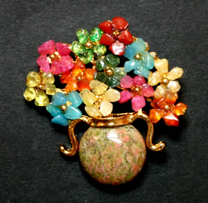 Swoboda flower pot brooch