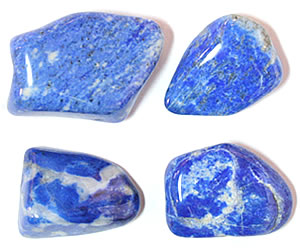 Tumble polished lapis lazuli