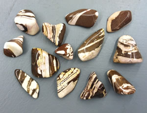 Polished zebra jasper