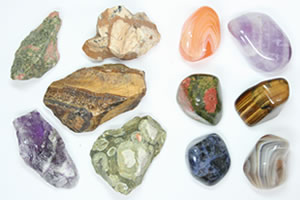 tumbler rough and polished stones