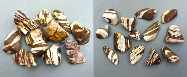 Green Zebra Jasper for Tumbling, Rough Rocks for Sale