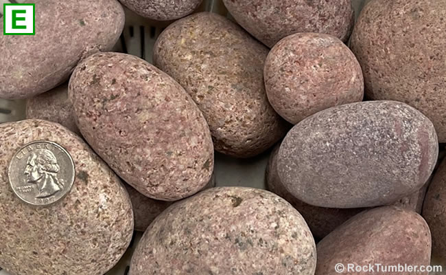Red Beach Stones tumbling rough dry stones