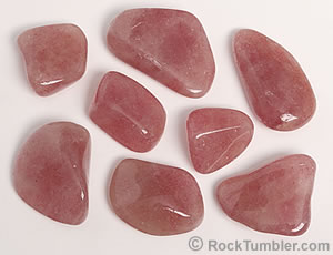 Tumbled stones with fine grains of lepidolite