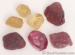 Rhodolite Garnet in Quartz & Schist Natural Tumbled Stone - One