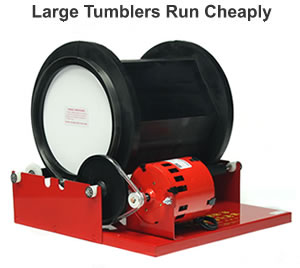 large tumblers are less expensive to operate