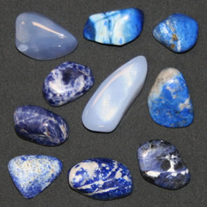 blue tumbled stones