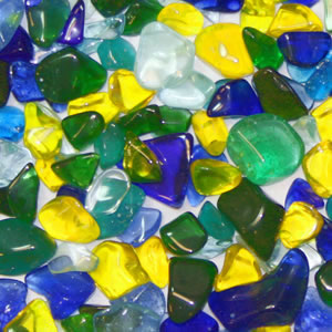 tumbled glass