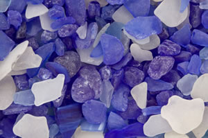 blue sea glass